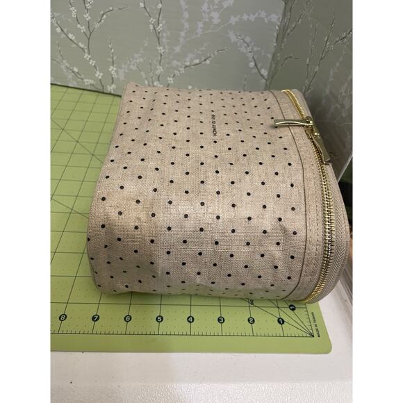 Kate Spade New York Out To Lunch Insulated Bag Zippered Make Up Tote Polka Dot - Picture 6 of 11